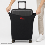 96 Pieces Black Elastic Luggage Covers (Large Suitcase Protector – Stretch Travel Case Cover)