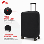 96 Pieces Black Elastic Luggage Covers (Large Suitcase Protector – Stretch Travel Case Cover)