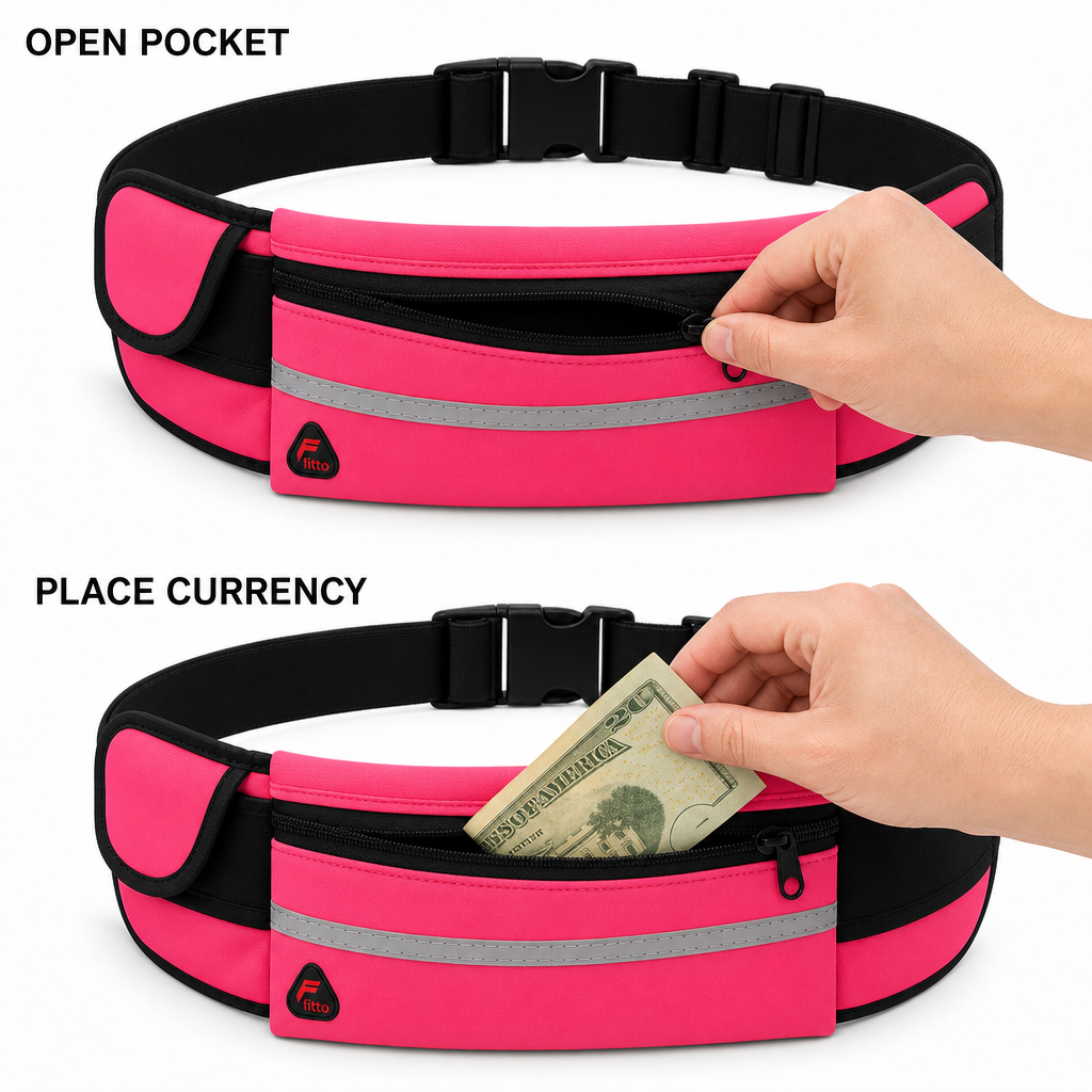 120 Pieces Travel Money Belts with Zipper Pockets (Waist-Worn Travel Accessory)