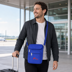 96 Pieces Travel Neck Bags (Blue Crossbody Pouch with Adjustable Strap)
