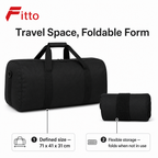 96 Pieces Foldable Travel Bags (Black – 71 x 41 x 31 cm)