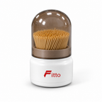 120 Pieces Bamboo Toothpick Dispensers (Covered Serving Holder – White and Brown)