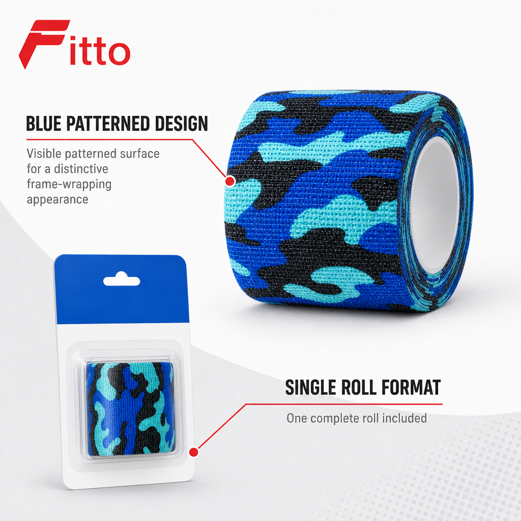 120 Pieces Bicycle Frame Wrapping Tapes (Blue Patterned Roll for Bicycle Frame Styling)