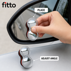 96 Pieces Round Car Blind Spot Mirrors (Adjustable Angle – Stick-On – 2 Pack)