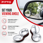 96 Pieces Round Car Blind Spot Mirrors (Adjustable Angle – Stick-On – 2 Pack)