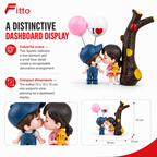 96 Pieces Couple Dashboard Figurines with Balloons (Decorative Car Interior Accent)