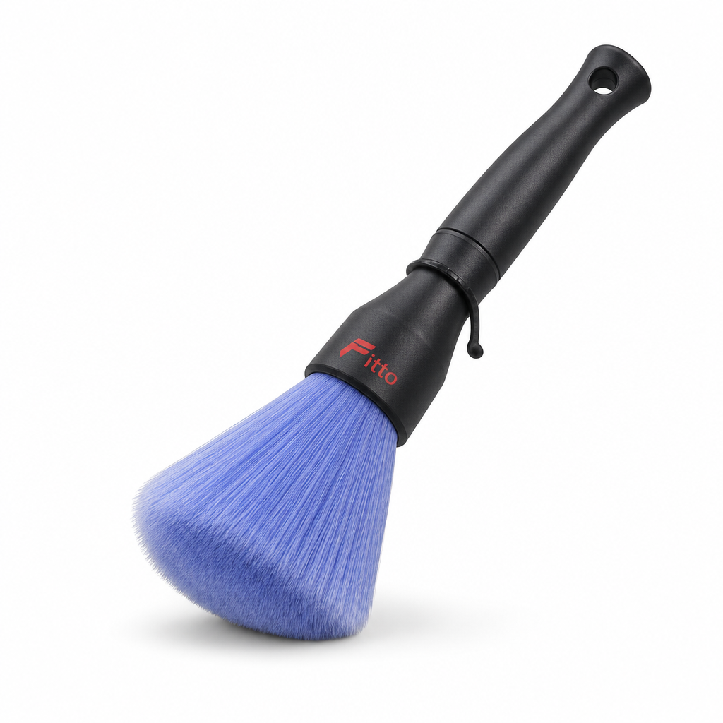 120 Pieces Car Dust Cleaning Brushes with Blue Bristles (Black Handle)