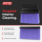 120 Pieces Car Dust Cleaning Brushes (Black Handle with Purple Bristles)