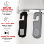 96 Pieces Car Seat Hooks (2 Pack – Black and Grey Seat-Back Hangers for Vehicle Interior Organization)
