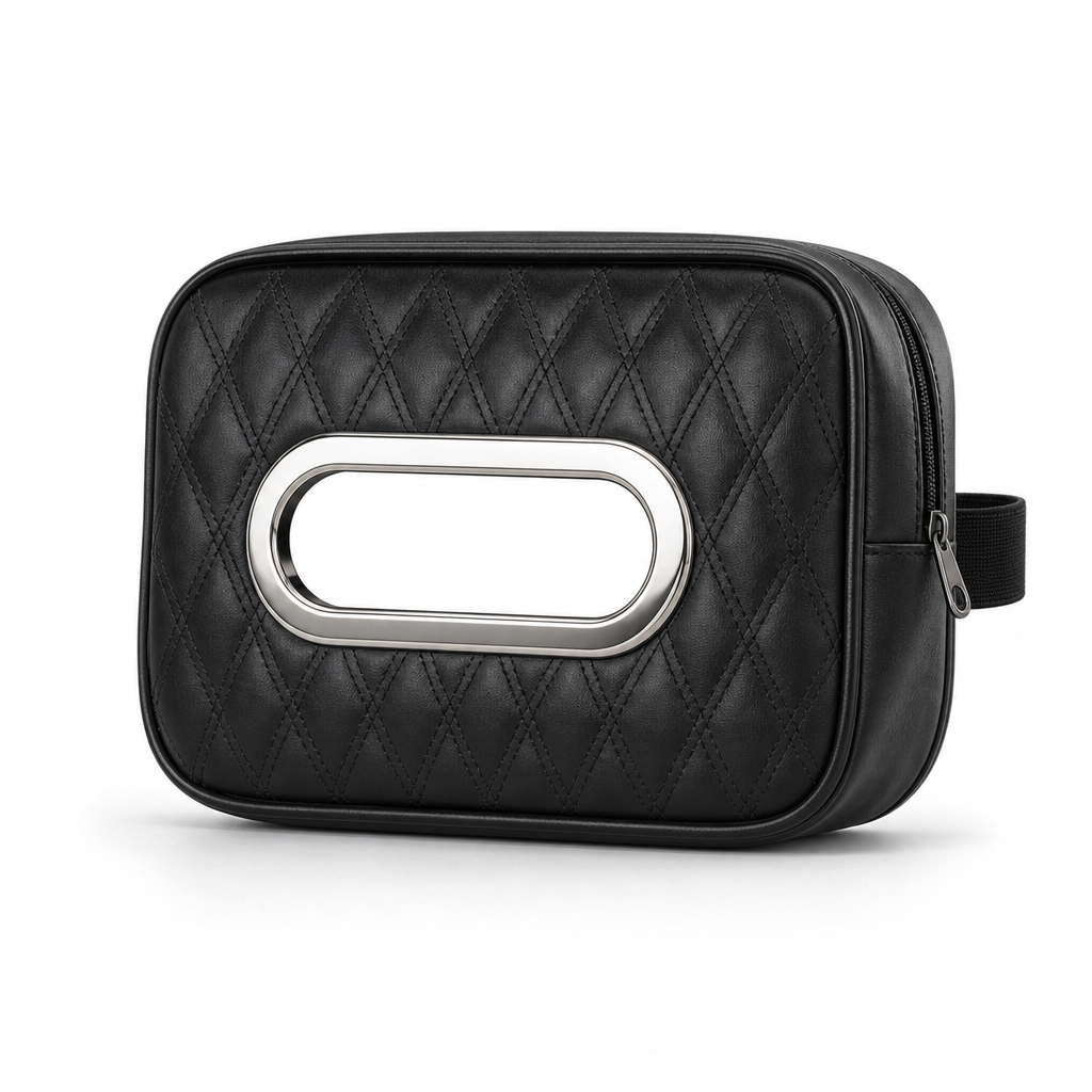 96 Pieces Black Quilted Car Tissue Holders (Headrest-Mount Design)