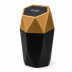 96 Pieces Car Trash Bins with Push Lid (Gold and Black)