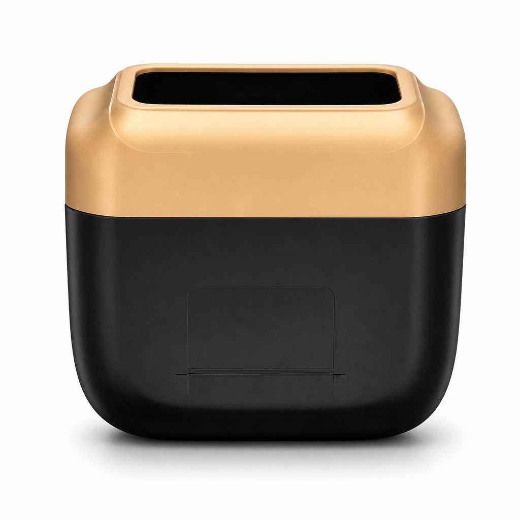 96 Pieces Car Trash Bin Black and Gold Compact Vehicle Waste Containers