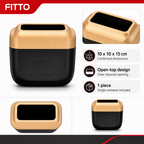 96 Pieces Car Trash Bin Black and Gold Compact Vehicle Waste Containers