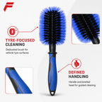 96 Pieces Blue and Black Car Tyre Brushes (Wheel Cleaning Brush for Vehicle Care)