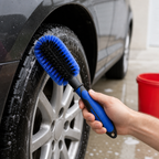 96 Pieces Blue and Black Car Tyre Brushes (Wheel Cleaning Brush for Vehicle Care)