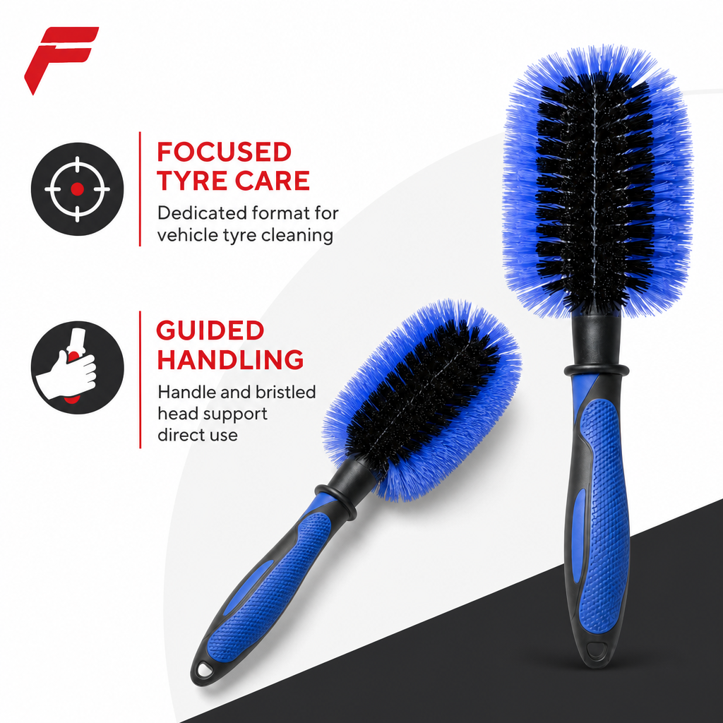 96 Pieces Blue and Black Car Tyre Brushes (Wheel Cleaning Brush for Vehicle Care)