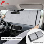 96 Pieces Silver Car Windshield Sun Shades (130 x 60 cm – Foldable Reflective Front Glass Cover)