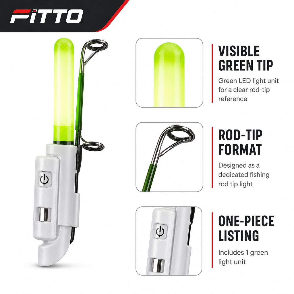 120 Pieces Green Fishing Rod Tips (Compact LED Indicator for Angling)