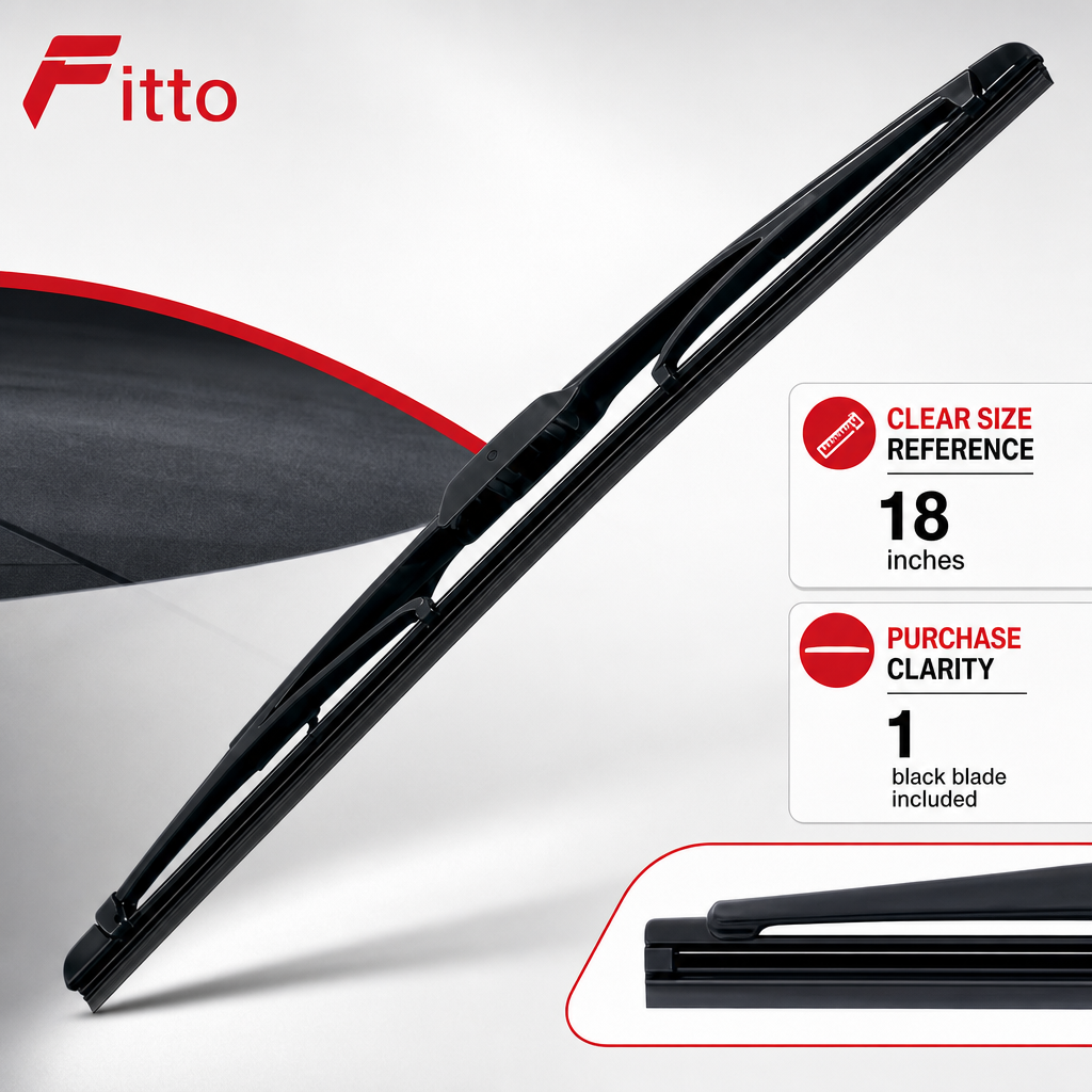 96 Pieces Soft Car Wipers (Black – 18 Inch)