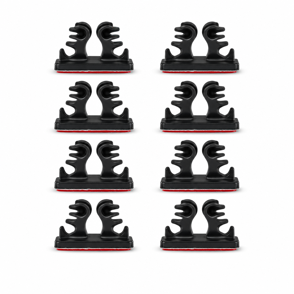 120 Pieces Car Wire Holder Clips (Adhesive Cable Organizers for Vehicle Interiors – 8 Pieces – Black)