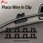 120 Pieces Car Wire Holder Clips (Adhesive Cable Organizers for Vehicle Interiors – 8 Pieces – Black)