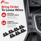 120 Pieces Car Wire Holder Clips (Adhesive Cable Organizers for Vehicle Interiors – 8 Pieces – Black)