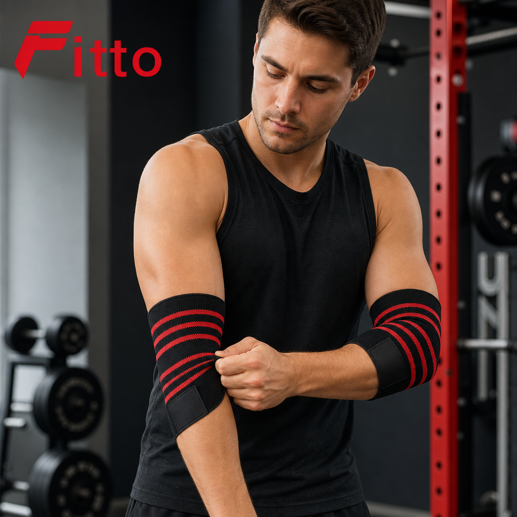 72 Pieces Elbow Support Wraps (Black Adjustable Training Bands – 1 Pair)