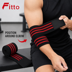 72 Pieces Elbow Support Wraps (Black Adjustable Training Bands – 1 Pair)