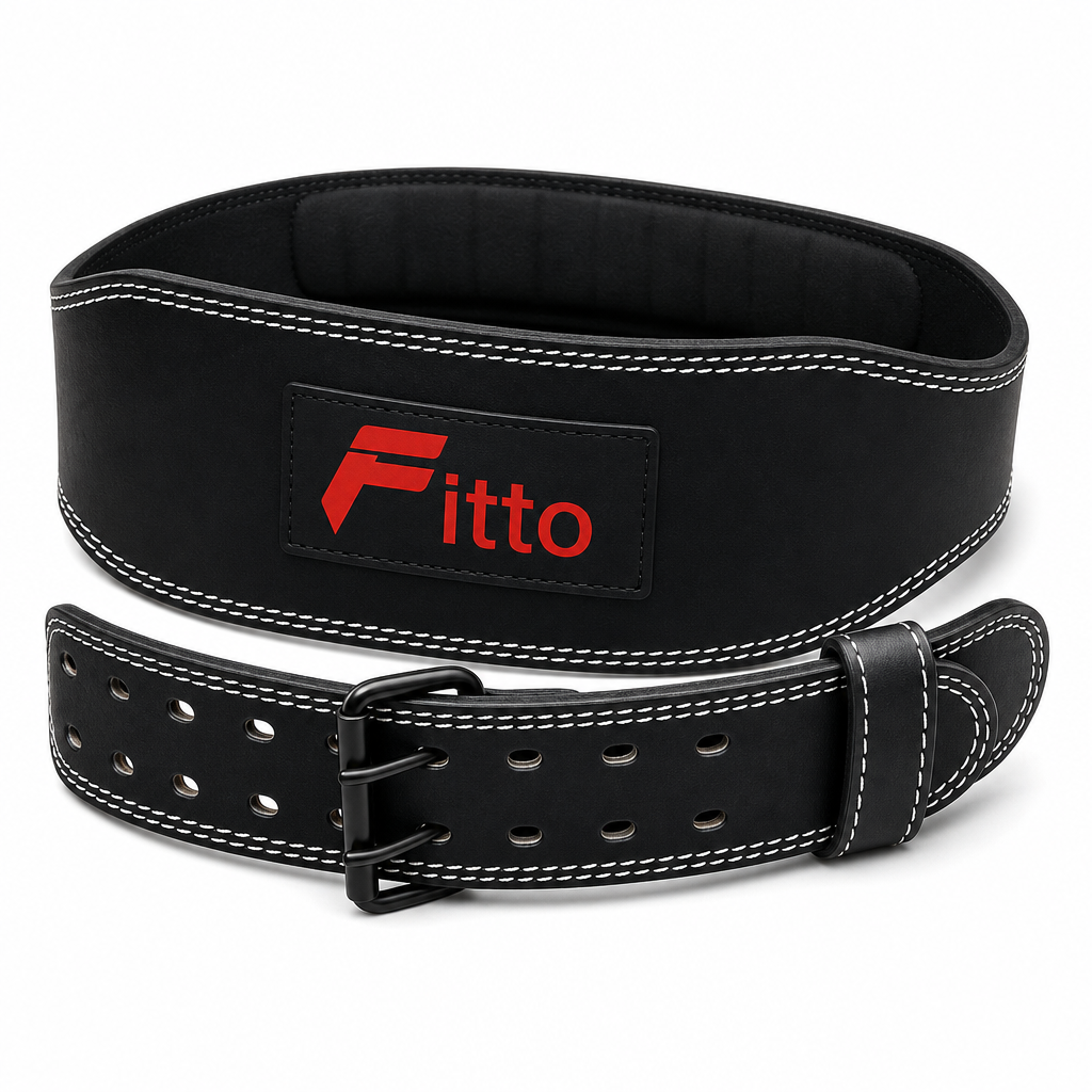 72 Pieces Black Leather Weightlifting Belts (4 Inch Wide – Adjustable Buckle)