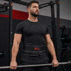 72 Pieces Black Leather Weightlifting Belts (4 Inch Wide – Adjustable Buckle)