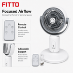 48 Pieces Rechargeable Remote-Control Air Circulator Fans (Portable Personal Fan with Desktop Stand)