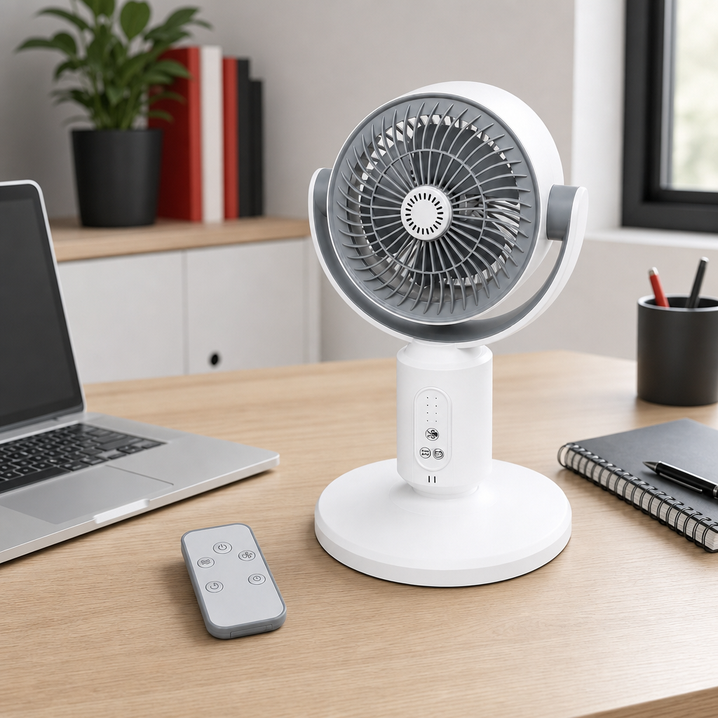 48 Pieces Rechargeable Remote-Control Air Circulator Fans (Portable Personal Fan with Desktop Stand)