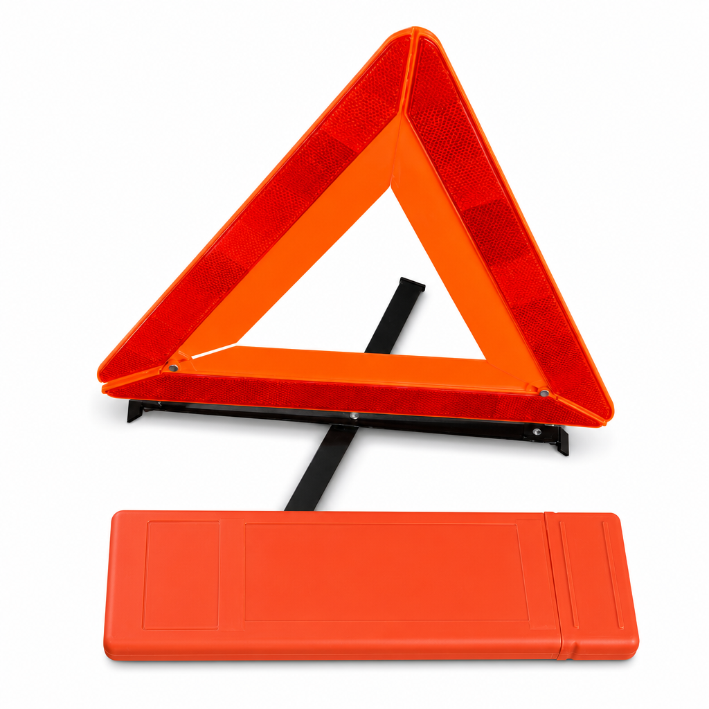 96 Pieces Reflective Emergency Warning Triangles (Folding Roadside Car Marker with Storage Case – Orange)