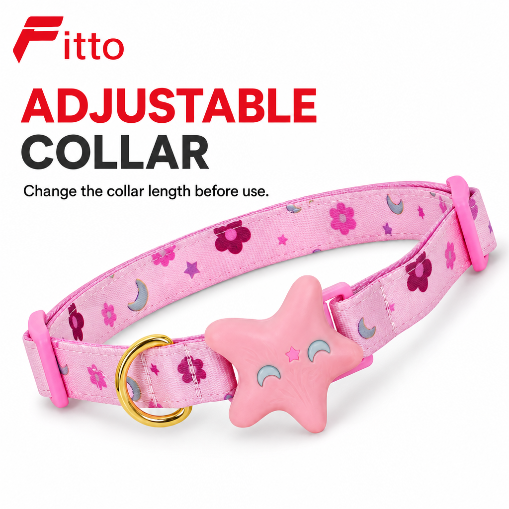 120 Pieces Adjustable Pet Collars (Pink)