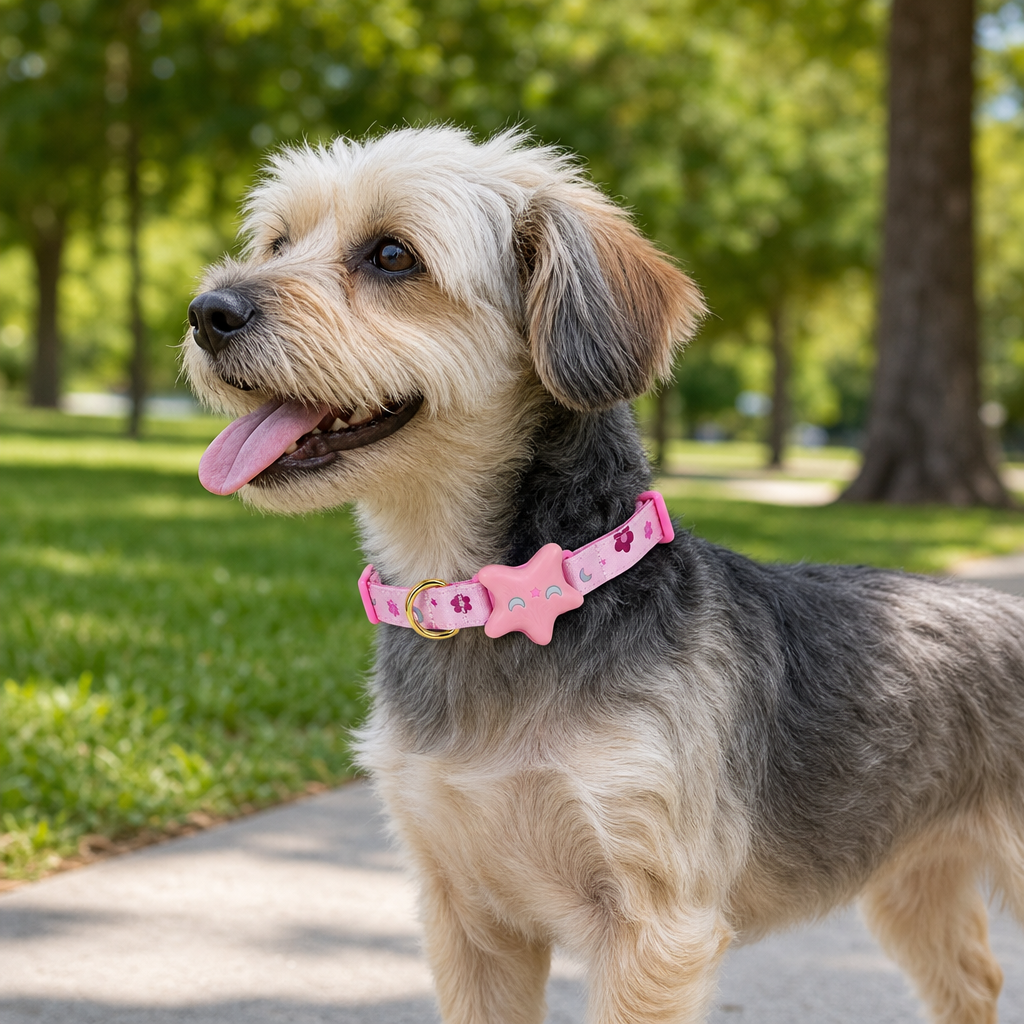 120 Pieces Adjustable Pet Collars (Pink)