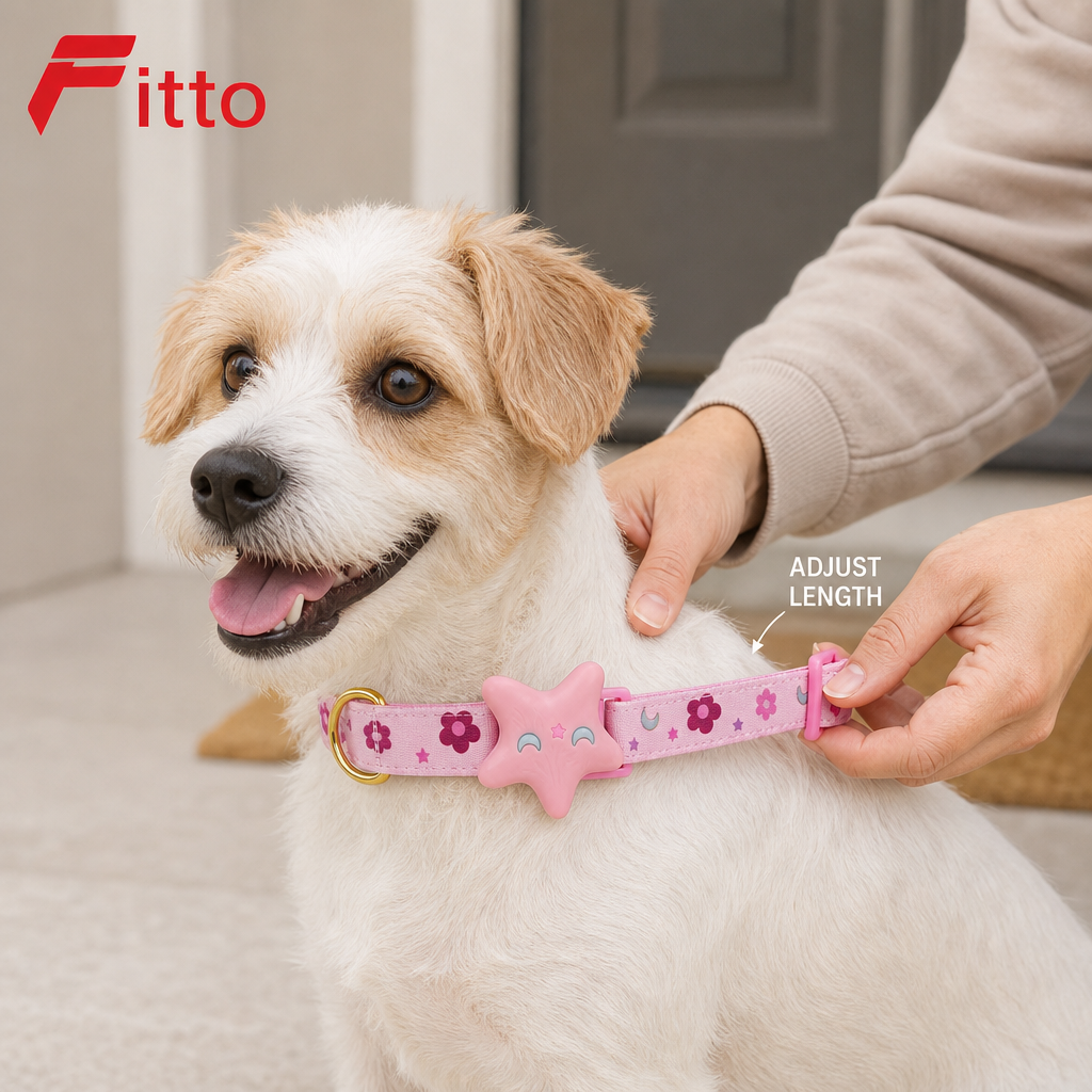 120 Pieces Adjustable Pet Collars (Pink)