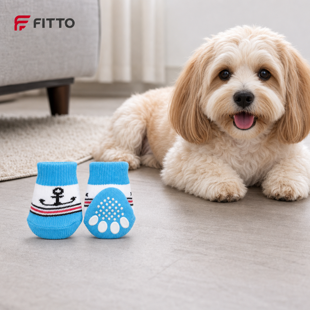 120 Pieces Non-Slip Pet Socks (1 Pair – Paw Coverings for Dogs and Cats)