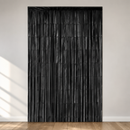 144 Pieces Black Foil Fringe Curtains (1 Piece Party Backdrop Decoration)