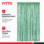 144 Pieces Green Foil Fringe Curtain Party Decorations