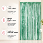 144 Pieces Green Foil Fringe Curtain Party Decorations