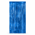 144 Pieces Blue Foil Fringe Curtains (Metallic Streamer Backdrop Decoration for Party Events)