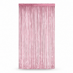 144 Pieces Pink Foil Fringe Curtains (Reflective Party Backdrop Decoration)