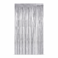 144 Pieces Silver Foil Door Curtains (1 Piece Party Decoration for Event Backdrops)