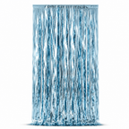 144 Pieces Light Blue Foil Door Curtains (Reflective Party Backdrop Decoration)