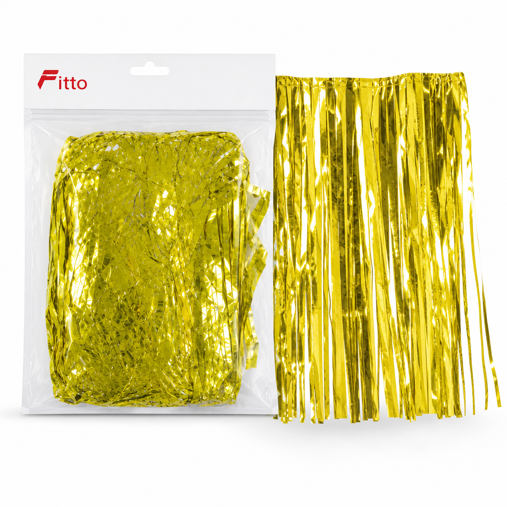 120 Pieces Gold Foil Door Curtains (20-Piece Party Decoration for Doorways – Celebration Backdrop and Event Entrance Styling)