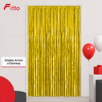 120 Pieces Gold Foil Door Curtains (20-Piece Party Decoration for Doorways – Celebration Backdrop and Event Entrance Styling)