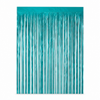 120 Pieces Turquoise Tassel Foil Curtain Banners (20-Piece Party Backdrop Decoration)