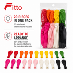 120 Pieces Latex Balloon Packs (20 Balloons per Pack – For Party Decorations)