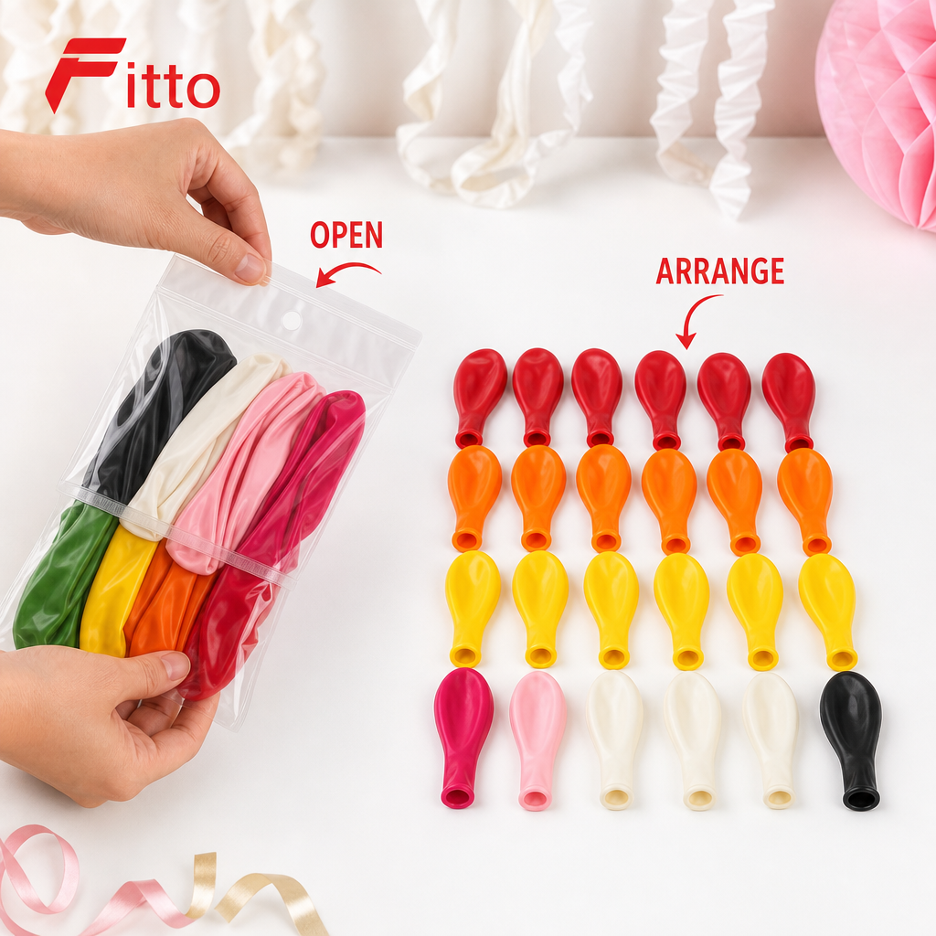 120 Pieces Latex Balloon Packs (20 Balloons per Pack – For Party Decorations)