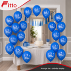 120 Pieces Blue Birthday Balloons (20 Pieces – Printed Party Decorations for Celebrations)